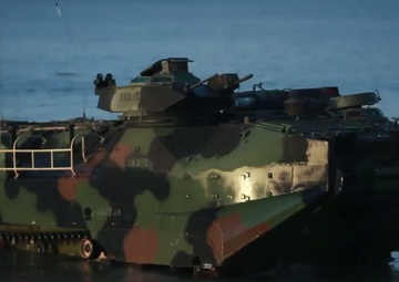 Assualt Amphibious Vehicle Landing Exercise