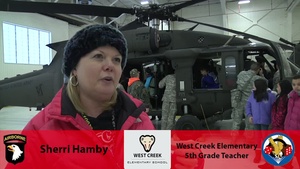 West Creek Elementary Students Visit Fort Campbell, Ky Dec. 10, 2013.