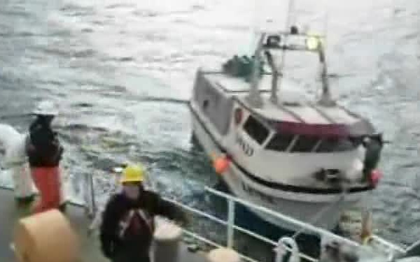 USCGC Hickory tows disabled fishing vessel