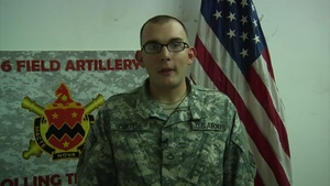 PFC Kyle Cortese Holiday Shout Out