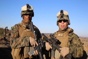 Lance Cpl. Luis Alvarez and Marine Cpl. Tyrone Jones