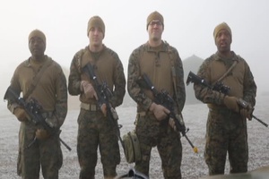 Chief Petty Officer Roderick Jones, Navy Lt. T.J. Demetriou, and Petty Officers 3rd Class Craig Estrada and Christopher Moore, Jr.