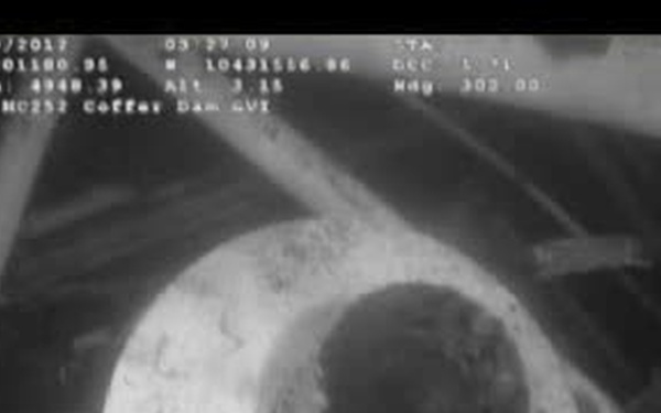 ROV inspection of cofferdam