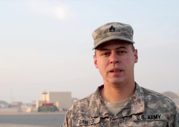 Deployed 42nd Combat Aviation Brigade Soldiers wish their families a Happy New Years