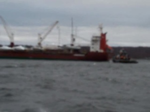 Coast Guard assists grounded freighter