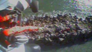 Coast Guard Hoists Man at Columbia River entrance