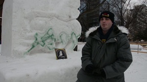 NAF Misawa Snow Team Begins Snow Sculpture
