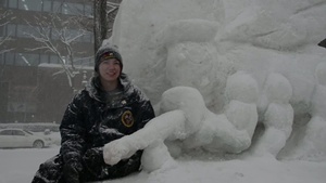 UTCN Ariel Hogue Interview: NAF Misawa Snow Team Builds Snow Sculpture in Sapporo