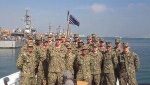 Coast Guard Cutter Aquidneck Super Bowl Shout Out