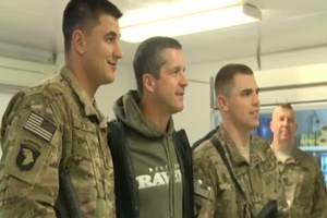 John Harbaugh Visits Bagram Airfield