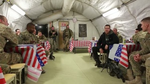 John Harbaugh Visits Kandahar, B-Roll