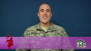 2nd Lt. Vincent Biondo Valentine's Day Shout out