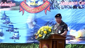 Royal Thai Army Maj. Gen. Wittaya Wachirakul Offers Remarks at Cobra Gold 2014 Opening Ceremony