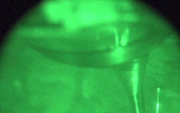 KC-135 Refuels F-16 at Night
