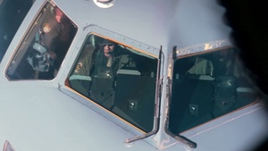 KC-135 air refuels a C-17 from Travis AFB