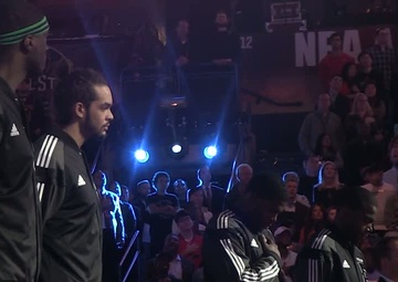 Military Personnel Attend The 2014 NBA All-Star Game