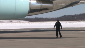 President Barack Obama Lands at the 171 ARW in Pittsburgh Pa, on his way to a U.S. Steel Plant in West Mifflin PA to deliver a speech.