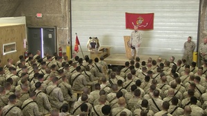 Commandant Presents Award to Deployed Logistics Unit