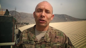 Col. Jose Aguilar Congratulates Bill Cathcart