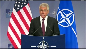 Hagel Addresses Afghan Agreement at NATO Meeting