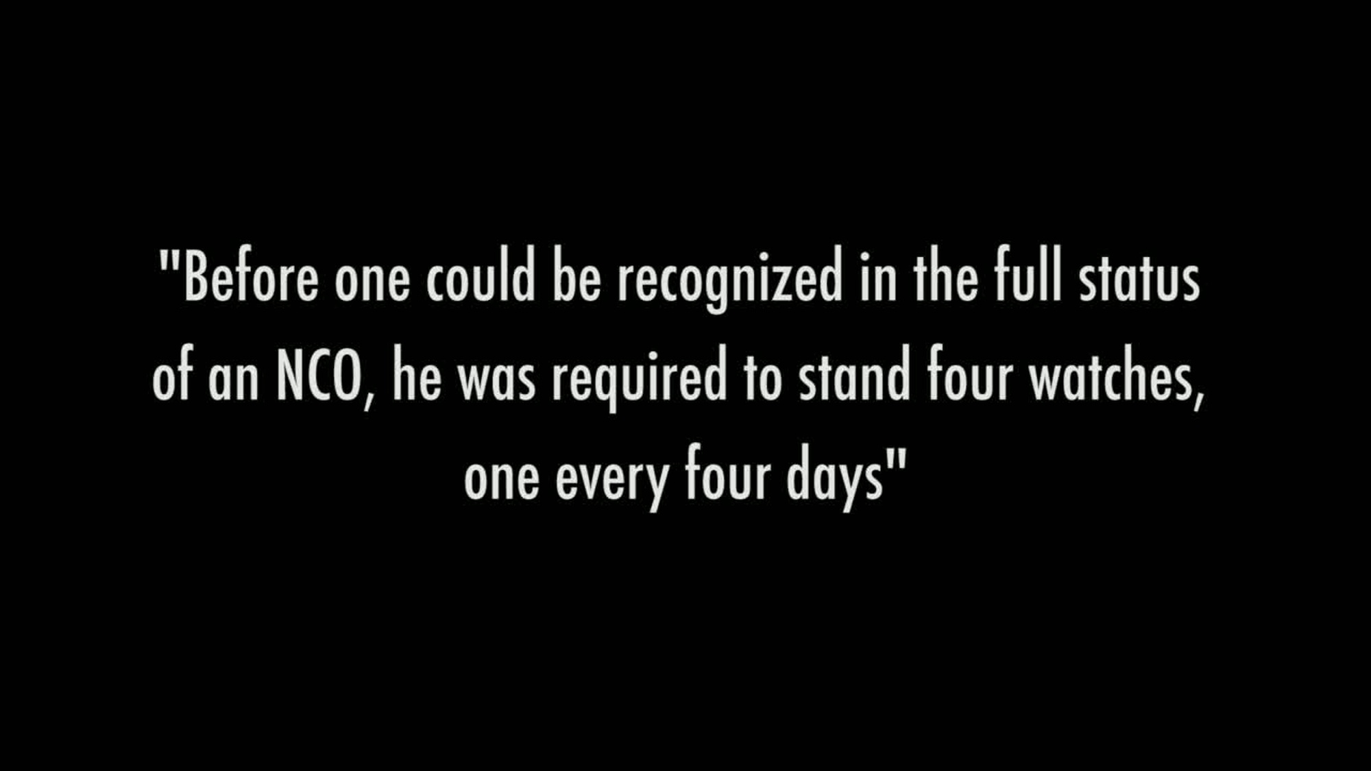 A look into the tradition and history of an induction ceremony for The Corps of the Noncommissioned Officer. Available in High Definition.