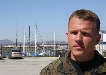 Recon Marines conduct first time launch off USS Freedom (Interview Lebidine)