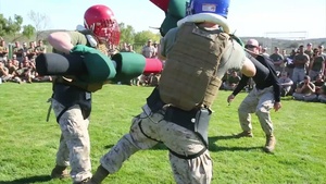 Marines Fight with Pugil Sticks in Slow Motion
