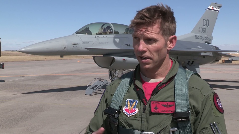 DVIDS Video F16 tests arresting cable at Denver Int'l Airport
