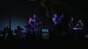 B-Roll of Bon Jovi Cover Band Slippery When Wet at Bagram Airfield, Afghanistan