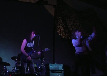 B-Roll of Bon Jovi Cover Band Slippery When Wet at Bagram Airfield, Afghanistan