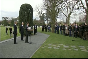 President Obama Visits Flanders Field Cemetery in Belgium