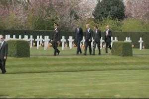 President Obama Visits Flanders Field Cemetery