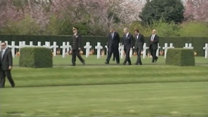 President Obama Visits Flanders Field Cemetery