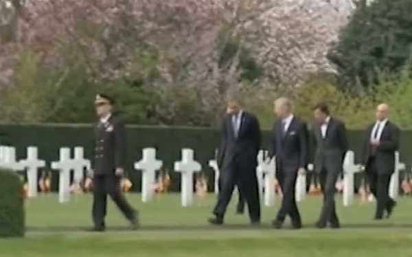 President Obama Visits Flanders Field Cemetery
