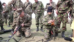 Marines with BSRF-14 train and compete with Romanian service members with 307th Naval Infantry Bn.