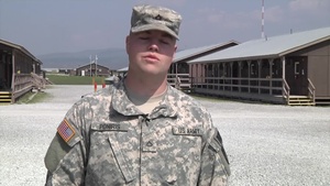 Pfc. Andrew Poniris - Easter shout out
