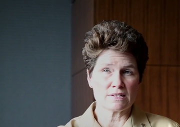 Interview with Brigadier General Lori Reynolds at Women's Basketball Conference