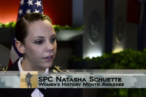 Soldiers Update:Woman's History: Schuette