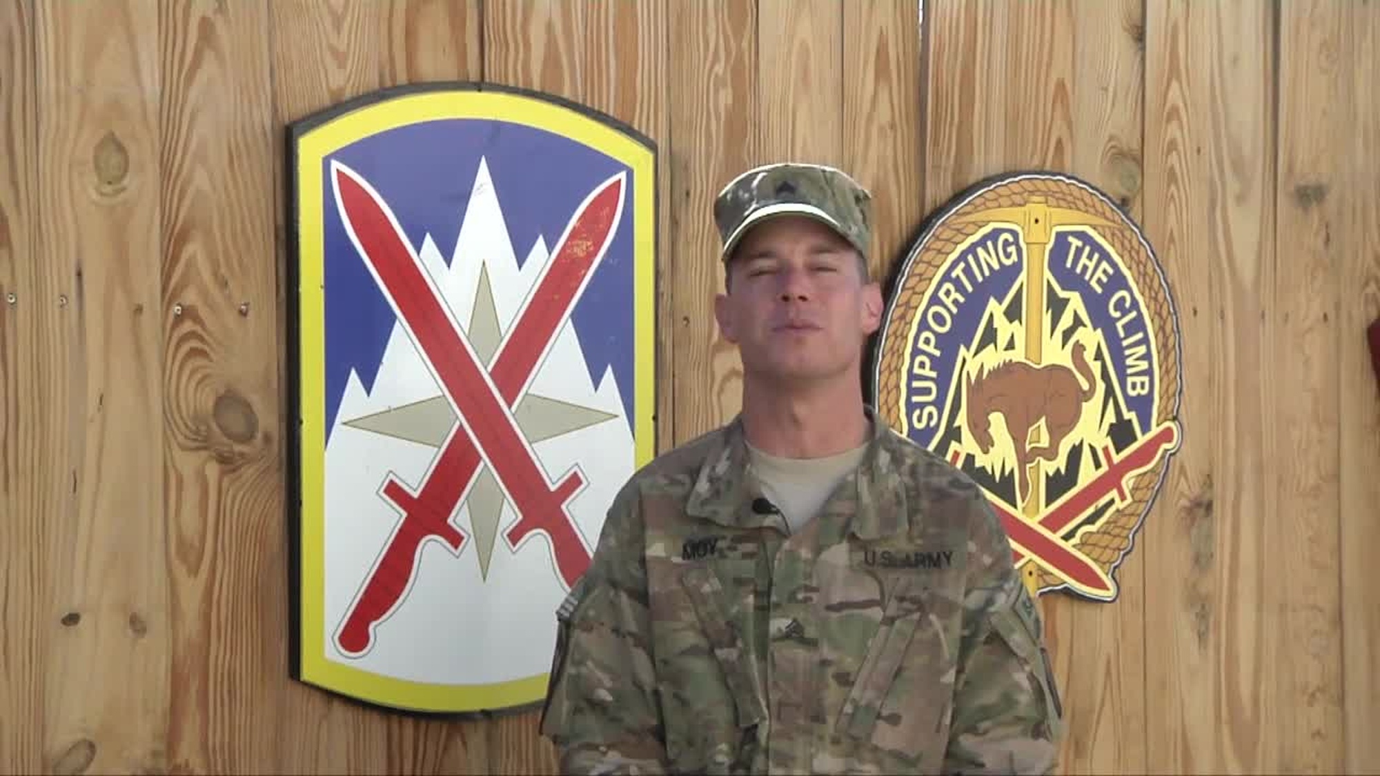 Sgt. Adam Moy sends a greeting to Jackson, Georgia from Bagram Air Field for Mother&#39;s Day 2014.