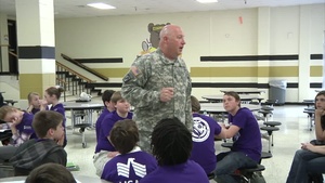 Mt. Juliet Middle School celebrates Purple Up Day