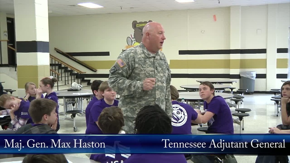 DVIDS - Video - Mt. Juliet Middle School celebrates Purple Up Day