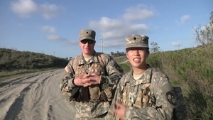 Cadet Pierce and Cadet Taylor wishes the Army Reserve a Happy Birthday