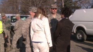 Massachusetts Guardsmen at Starting Line of Boston Marathon 2014