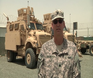 143d ESC Soldiers Discuss NFL Draft with Mike Mayock from the NFL Network