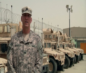 143d ESC Soldiers Discuss NFL Draft with Mike Mayock from the NFL Network