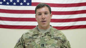 Capt. Kyle Davis records getting for pregnant wife