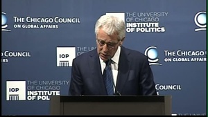 Secretary of Defense Hagel Speaks From the Fairmont Hotel