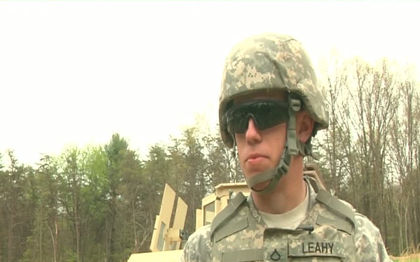 Interview - Pfc. Patrick Leahy,  combat engineer with the 228th Engineer Company