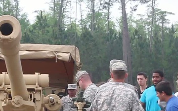 Patriot soldiers show students the mathematical side of combat