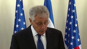 Hagel Reaffirms U.S. Commitment Against Iran Nukes